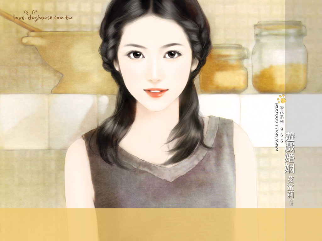 手绘唯美的言情小说美女封面作品欣赏